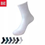 【BVD】氣墊男1/2襪(B653襪子/毛巾底/短襪) 白25-28CM