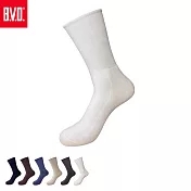 【BVD】無勒痕氣墊男長襪(B656襪子/毛巾底/中筒襪) 白25-28CM