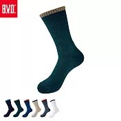 【BVD】運動氣墊男長襪(B657襪子/毛巾底/中筒襪) 墨綠25-28CM