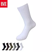 【BVD】素面男長襪(B658襪子/休閒襪/中筒襪) 白25-28CM
