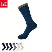 【BVD】撞色男長襪(B659襪子/休閒襪/中筒襪) 藍綠25-28CM