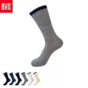 【BVD】撞色男長襪(B659襪子/休閒襪/中筒襪) 中灰25-28CM