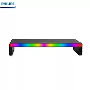 PHILIPS｜SPA6500 全方位整合喇叭×快充×藍牙×HUB×麥克風×RGB燈光的螢幕支架｜ 黑色