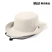 【MUJI 無印良品】透氣撥水加工附防水膠條有簷帽56.5-59cm 象牙白