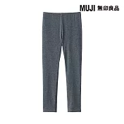 【MUJI 無印良品】兒童彈性天竺全長緊身褲 110 墨灰