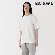 【MUJI 無印良品】男涼感寬版短袖T恤 S 白色