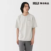 【MUJI 無印良品】男涼感寬版短袖T恤 S 淺灰