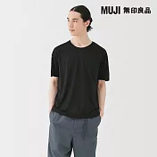 【MUJI 無印良品】男吸汗速乾運動短袖T恤 S 黑色