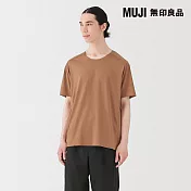 【MUJI 無印良品】男吸汗速乾運動短袖T恤 S 淡棕