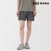 【MUJI 無印良品】男吸汗速乾運動短褲 S 灰白
