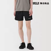 【MUJI 無印良品】男吸汗速乾運動短褲 S 黑色