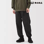 【MUJI 無印良品】男撥水加工尼龍可攜式防風褲 S 黑色