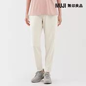 【MUJI 無印良品】女抗UV速乾休閒褲 S 柔白