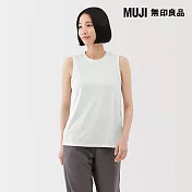 【MUJI 無印良品】女抗UV吸汗速乾坦克背心 M 柔白