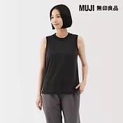 【MUJI 無印良品】女抗UV吸汗速乾坦克背心 M 黑色