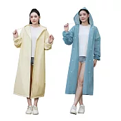 【COMET】17絲磨砂EVA加厚輕便雨衣2入組(時尚雨衣 加厚雨衣 成人雨衣 環保雨衣 便攜雨衣/889856) 黃藍各1