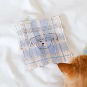 【小犬工作室】雙色棉麻刺繡杯墊  with my dog
