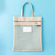 【素包包】手提袋 學生墨蘭迪色科目分類網紗拉鍊文件袋(89035) ＿卡其