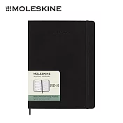 2025-2026 MOLESKINE 18個月週記軟皮手帳 - XL型/黑