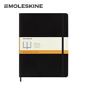 MOLESKINE 經典軟皮筆記本 - XL型/ 橫條/ 黑