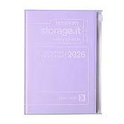 【日本Mark’s】2026 橫式週記事收納手帳B6變型 ‧ Storage.it/紫色