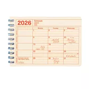 【日本Mark’s】2026 月曆型記事手帳XS (B7變型) ‧ 象牙白