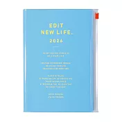 【日本Mark’s】2026 EDiT日記事收納手帳B6變型 ‧ 天藍色