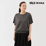 【MUJI 無印良品】女萊賽爾蝴蝶袖針織衫 S 煙燻棕