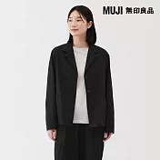 【MUJI 無印良品】女速乾平織布襯衫式外套 S 黑色