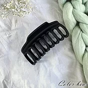 【卡樂熊】霧感系列．方頭素色造型抓夾(五色)- 磨砂黑色