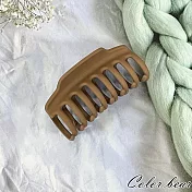 【卡樂熊】霧感系列．方頭素色造型抓夾(五色)- 磨砂姜黃