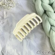 【卡樂熊】霧感系列．方頭素色造型抓夾(五色)- 磨砂奶白