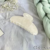 【卡樂熊】潤澤雲紋系列．水墨紋理造型抓夾/鯊魚夾(八款)- 米色半圓