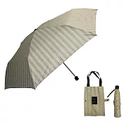 【日本Attain】Sheer Stipe條紋 輕量折傘(附傘袋) ‧ 駝棕