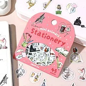 【日本BGM】散裝金箔和紙貼紙包45入 ‧ 迷你迷你動物-文具