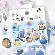 【日本BGM】散裝金箔和紙貼紙包45入 ‧ 少女咖啡館-深海蘇打