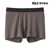 【MUJI 無印良品】男棉天竺拳擊內褲 S 棕色