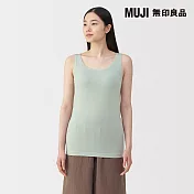 【MUJI 無印良品】女柔滑罩杯式坦克背心 S 淺綠