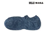 【MUJI 無印良品】男淺口直角襪25-27cm 仿古藍