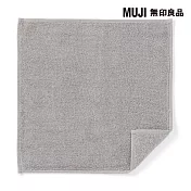 【MUJI 無印良品】棉柔軟毛巾手帕 淺灰