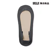 【MUJI 無印良品】女足尖無側縫淺口隱形襪23-25cm 深灰