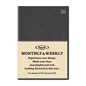 【日本RYU-RYU】2026 附透明口袋週記事手帳B6 ‧ 深灰