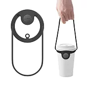 Bone 蹦克 / 趣味角色環保杯綁2 杯套 環保飲料提袋 環保杯袋 傘繩杯套 飲料杯袋 飲料袋  黑色