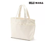 【MUJI 無印良品】帆布橫型托特包 原色