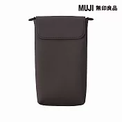 【MUJI 無印良品】自由組合手機小物收納包(緩衝保護型)/棕185x110x35mm，數量：1入