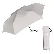 【日本Nakatani】Flat扁握把 極簡素色 輕量折傘 ‧ 奶灰色