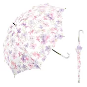 【日本Nakatani】抗UV完全遮光100% 耐風輕量直傘 ‧ 小花(粉)