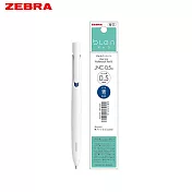 (1筆1芯)ZEBRA BLEN 水性鋼珠筆0.5 白桿藍芯