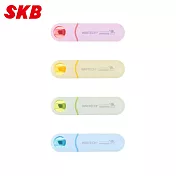 (4色1包)WRITECH W-8154 時空艙軟頭螢光筆  馬卡龍色