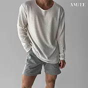 【AMIEE】慵懶風寬鬆防曬T恤上衣(男裝/KDTY-T71) M 白色
